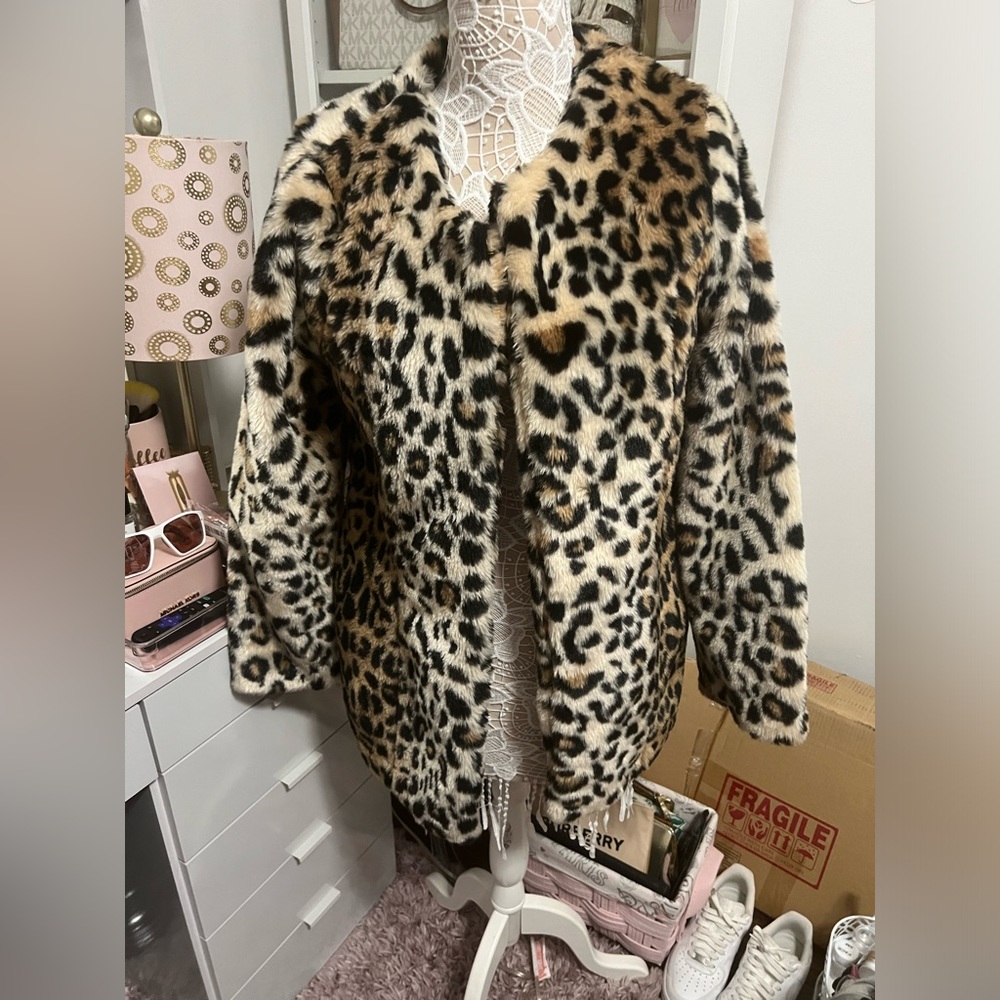 Animal print coat